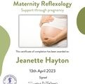 Maternity reflexology certificate